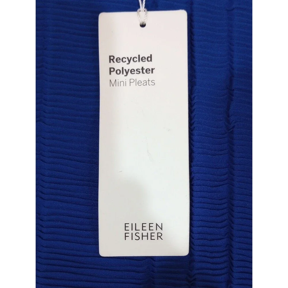 Eileen Fisher Royal Blue Pleated Scarf, NWT! $108